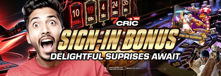 Join 7Cric to get welcome bonus